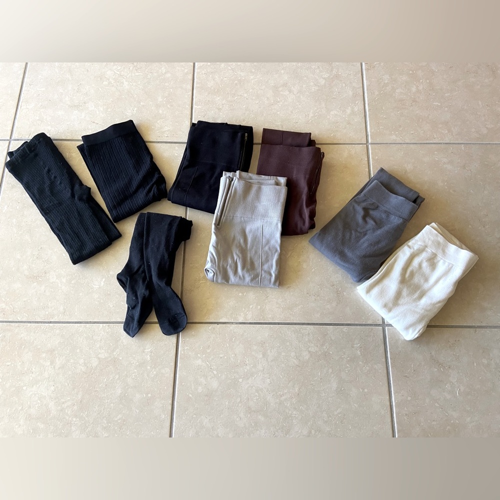LOT of 8 Warm Leggings & Tights S/M.